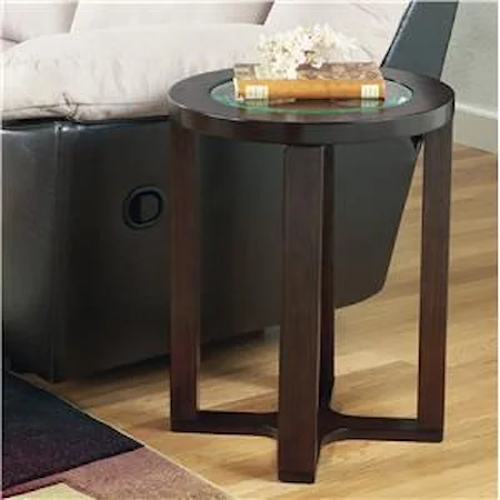 Glass Round End Table